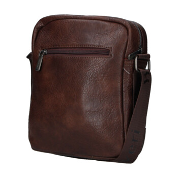 Pánská crossbody taška tmavě hnědá - Coveri Nathan
