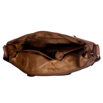 Dámská kožená crossbody kabelka koňaková - Sendi Design Diana