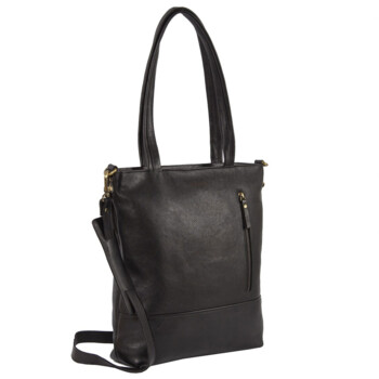 Dámská kožená kabelka přes rameno černá - Mustang Liniola