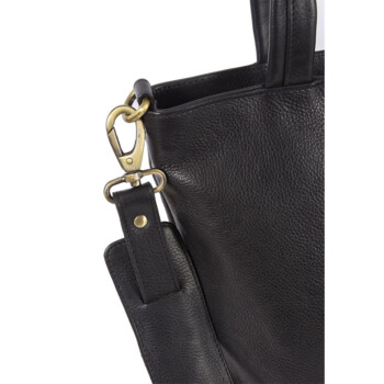 Dámská kožená kabelka přes rameno černá - Mustang Liniola