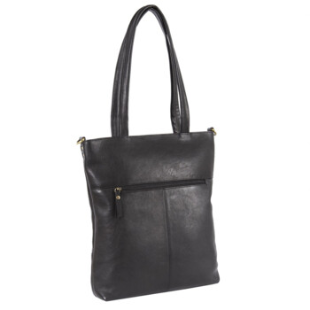 Dámská kožená kabelka přes rameno černá - Mustang Liniola