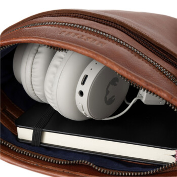 Dámská kožená crossbody kabelka koňaková - Mustang Benina