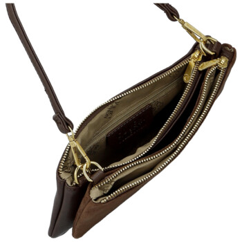 Dámská crossbody kabelka tmavě hnědá - Coveri Alesia