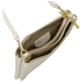 Dámská crossbody kabelka krémová - Coveri Alesia