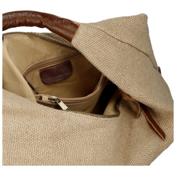 Dámská kabelka přes rameno béžová - Paolo bags Ewelin