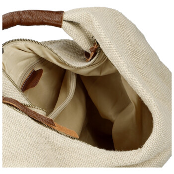 Dámská kabelka přes rameno krémová - Paolo bags Ewelin 