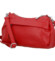 Stylová dámská koženková crossbody kabelka Foppa, červená