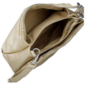 Dámská crossbody kabelka zlatá - Paolo bags Erline