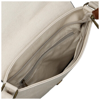 Dámská crossbody kabelka krémová - Paolo bags Rositta