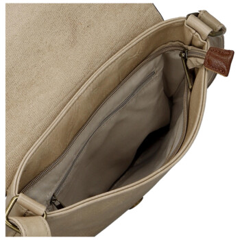 Dámská crossbody kabelka béžová - Paolo bags Rositta