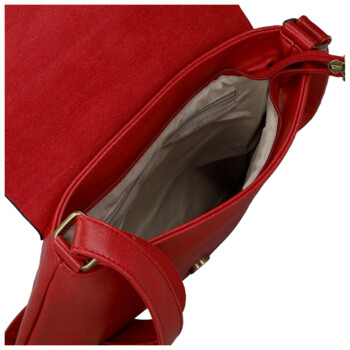 Trendy dámská koženková crossbody kabelka Ada, červená