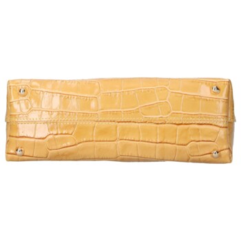 Dámská kožená kabelka žlutá - Delami Vera Pelle Aria