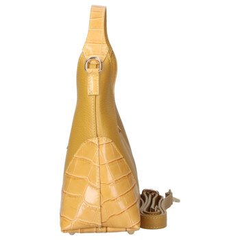 Dámská kožená kabelka žlutá - Delami Vera Pelle Aria