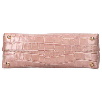 Dámská kožená kabelka růžová - Delami Vera Pelle Aria