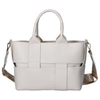 Dámská koženková kabelka do ruky béžová - Laura Biaggi Elora