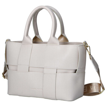 Dámská koženková kabelka do ruky béžová - Laura Biaggi Elora