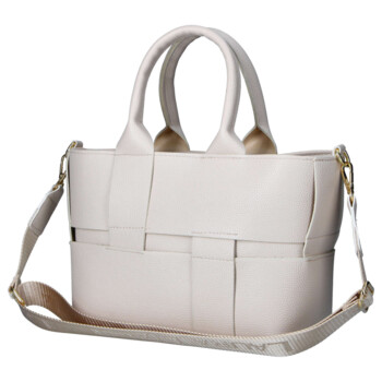 Dámská koženková kabelka do ruky béžová - Laura Biaggi Elora