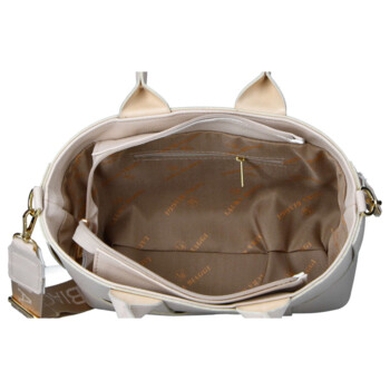 Dámská koženková kabelka do ruky béžová - Laura Biaggi Elora