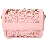 Dámska koženková crossbody kabelka ružová - Laura Biaggi Shelly