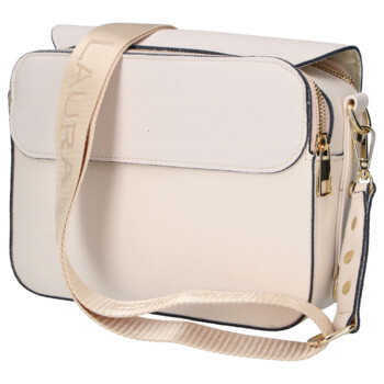 Dámská crossbody kabelka béžová - Laura Biaggi Wiana
