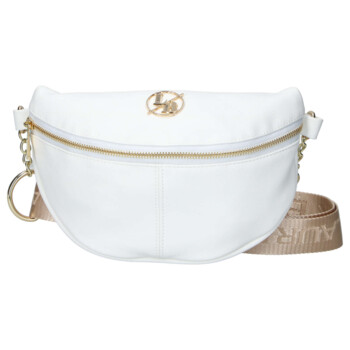 Dámská koženková ledvinka bílá - Laura Biaggi Adae