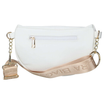 Dámská koženková ledvinka bílá - Laura Biaggi Adae