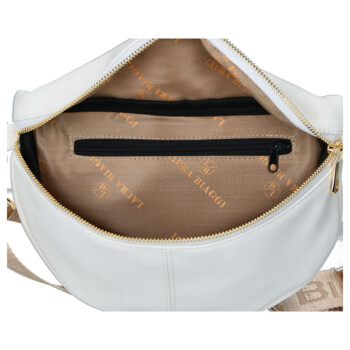 Dámská koženková ledvinka bílá - Laura Biaggi Adae