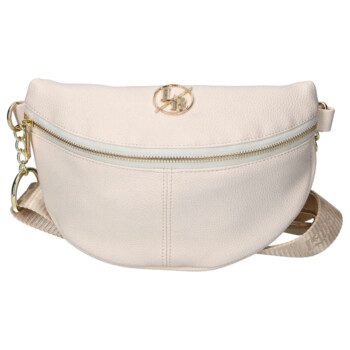 Dámská koženková ledvinka béžová - Laura Biaggi Adae