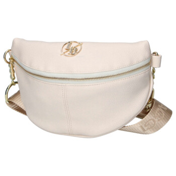 Dámská koženková ledvinka béžová - Laura Biaggi Adae