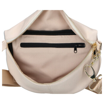 Dámská koženková ledvinka béžová - Laura Biaggi Adae