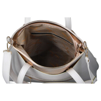 Dámská koženková kabelka přes rameno béžová - Laura Biaggi Perla