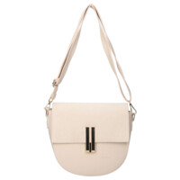Dámská koženková crossbody kabelka béžová - Laura Biaggi Mirella