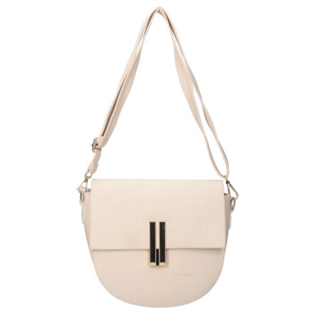 Dámská koženková crossbody kabelka béžová - Laura Biaggi Mirella
