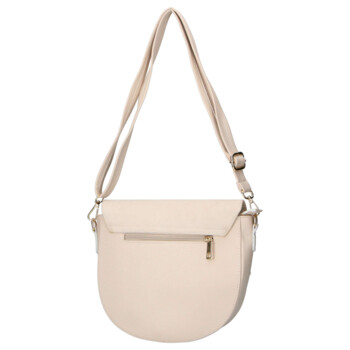 Dámská koženková crossbody kabelka béžová - Laura Biaggi Mirella