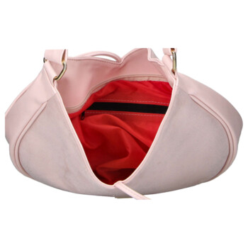 Dámská koženková kabelka přes rameno růžová - Laura Biaggi Elin