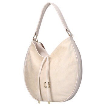 Dámská koženková kabelka přes rameno béžová - Laura Biaggi Elin