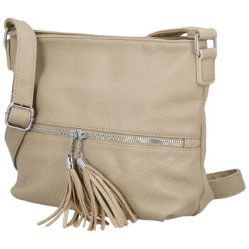 Dámská crossbody kabelka béžová - Paolo bags Gilia