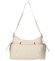 Dámská kožená kabelka přes rameno béžová - Delami Vera Pelle Slusch