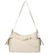 Dámská kožená kabelka přes rameno béžová - Delami Vera Pelle Slusch