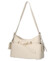 Dámská kožená kabelka přes rameno béžová - Delami Vera Pelle Slusch