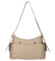 Dámská kožená kabelka přes rameno tmavě béžová - Delami Vera Pelle Slusch