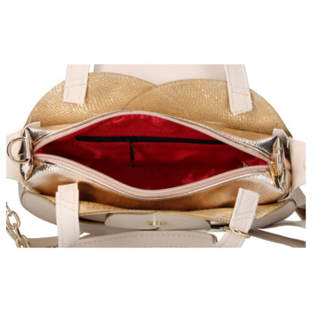 Dámska kabelka do ruky béžová - Laura Biaggi Selina