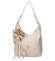Dámská kožená kabelka přes rameno béžová - Laura Biaggi Floria