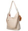 Dámská kožená kabelka přes rameno béžová - Laura Biaggi Floria