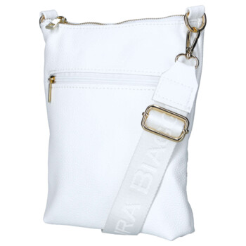 Dámská kožená crossbody kabelka bílá - Laura Biaggi Liora