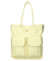 Dámská kožená shopper taška žlutá - Laura Biaggi Malia