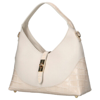 Dámská kožená kabelka béžová - Delami Vera Pelle Aria