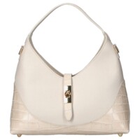 Dámská kožená kabelka béžová - Delami Vera Pelle Aria