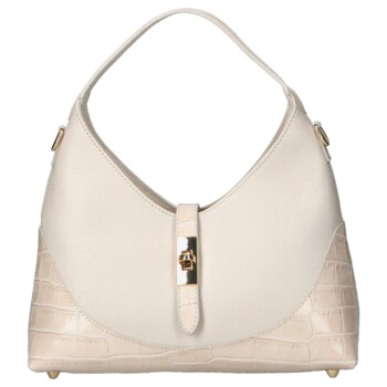 Dámská kožená kabelka béžová - Delami Vera Pelle Aria