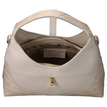 Dámská kožená kabelka béžová - Delami Vera Pelle Aria